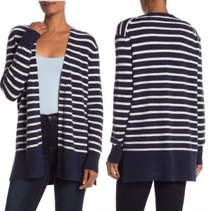 madewell short walker open front cardigan